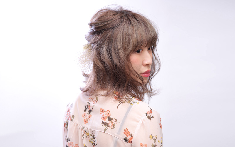 甘ボサ質感の大人ミディアム